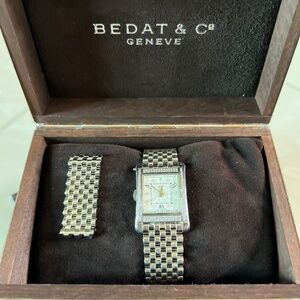 #2575 Bedat & Co. Geneve No. 7 Diamond Stainless Steel 28mm Watch